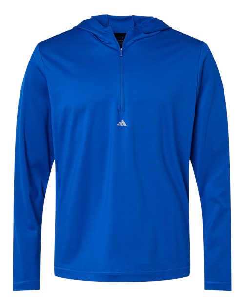 Adidas. Lightweight Performance Quarter-Zip Hooded Pullover. A596