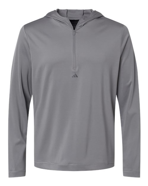 Adidas. Lightweight Performance Quarter-Zip Hooded Pullover. A596