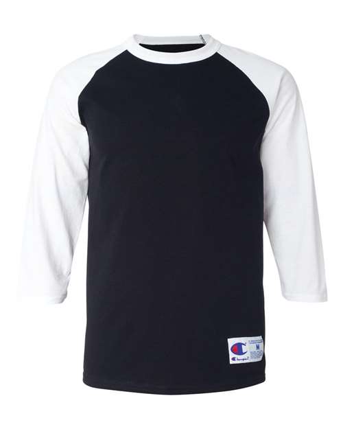 Champion. Three-Quarter Raglan Sleeve Baseball T-Shirt. T137