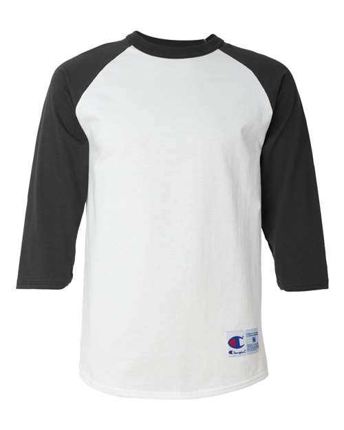 Champion. Three-Quarter Raglan Sleeve Baseball T-Shirt. T137