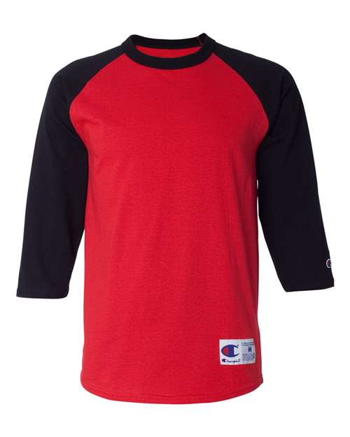 Champion. Three-Quarter Raglan Sleeve Baseball T-Shirt. T137