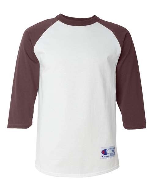 Champion. Three-Quarter Raglan Sleeve Baseball T-Shirt. T137