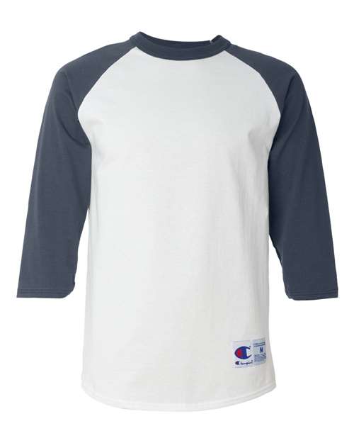 Champion. Three-Quarter Raglan Sleeve Baseball T-Shirt. T137