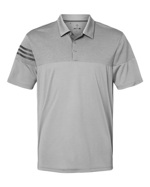 Adidas. Heathered 3-Stripes Colorblocked Polo. A213