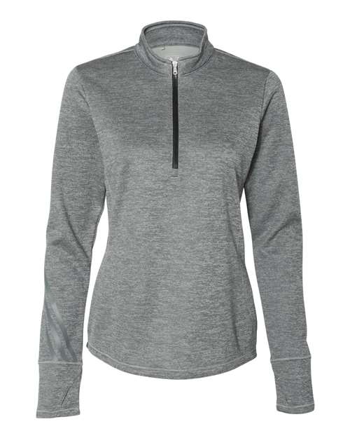Adidas. Women's Brushed Terry Heathered Quarter-Zip Pullover. A285