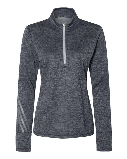 Adidas. Women's Brushed Terry Heathered Quarter-Zip Pullover. A285