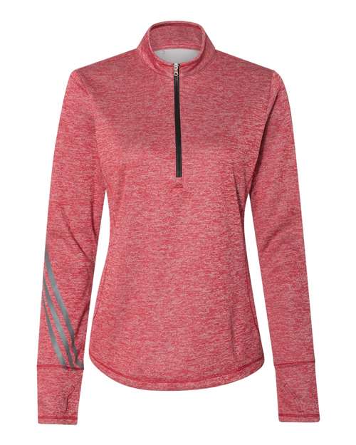 Adidas. Women's Brushed Terry Heathered Quarter-Zip Pullover. A285