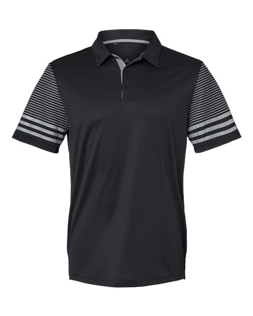Adidas. Striped Sleeve Polo. A490