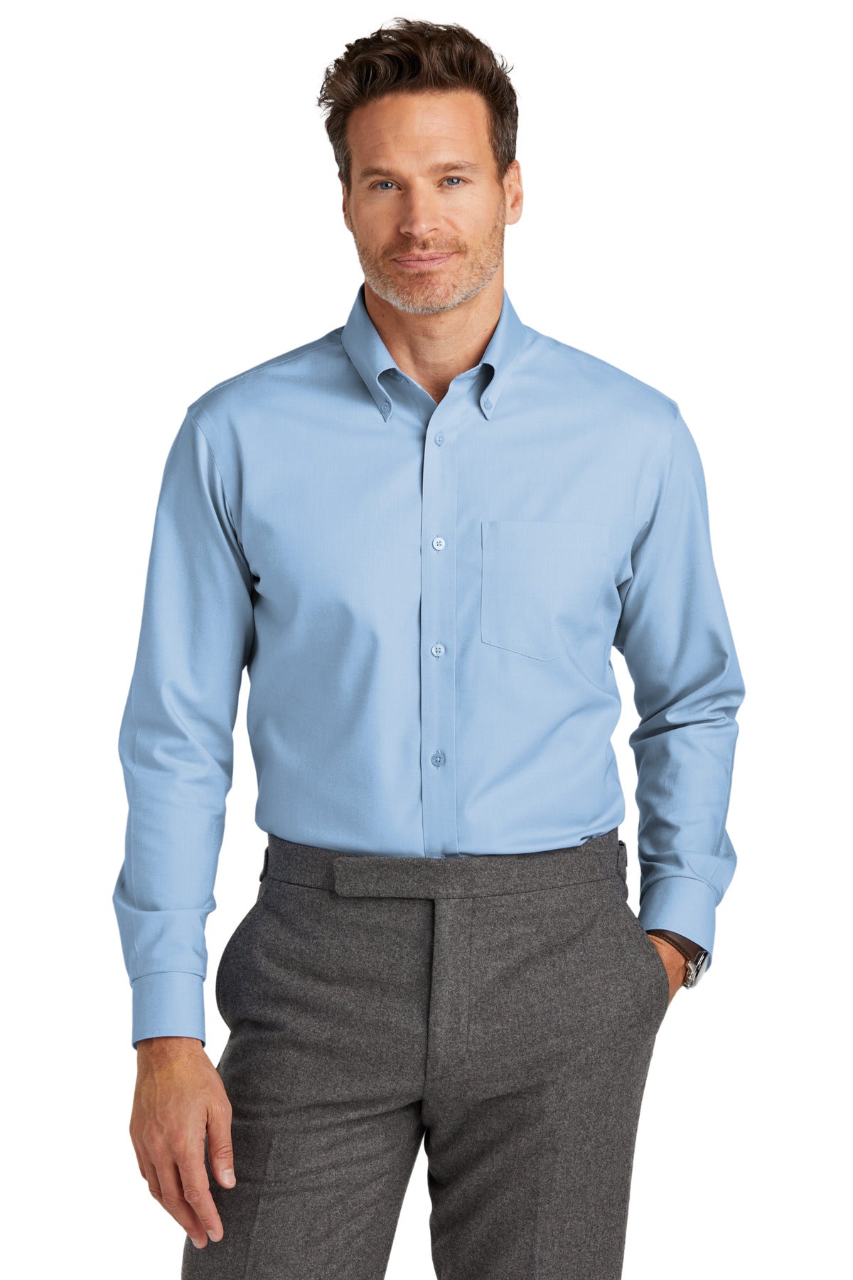 Brooks Brothers Tall Wrinkle-Free Stretch Nailhead Shirt TBB18002