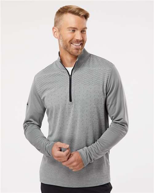 Adidas. Heather Block Print Quarter-Zip Pullover. A522