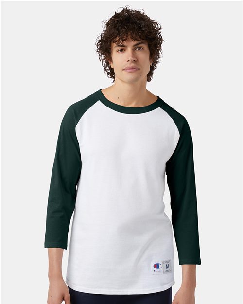 Champion. Three-Quarter Raglan Sleeve Baseball T-Shirt. T137