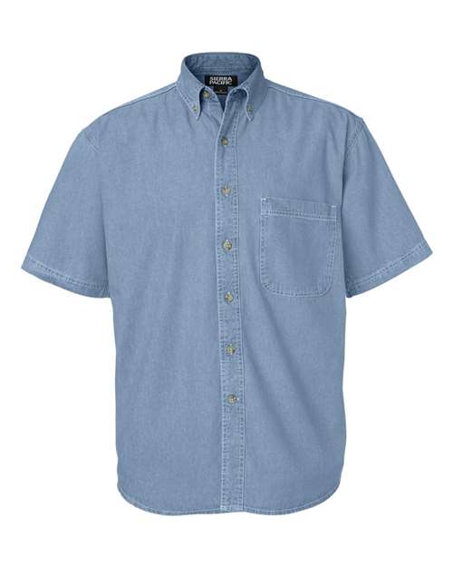 Sierra Pacific. Denim Short Sleeve Shirt. 0211