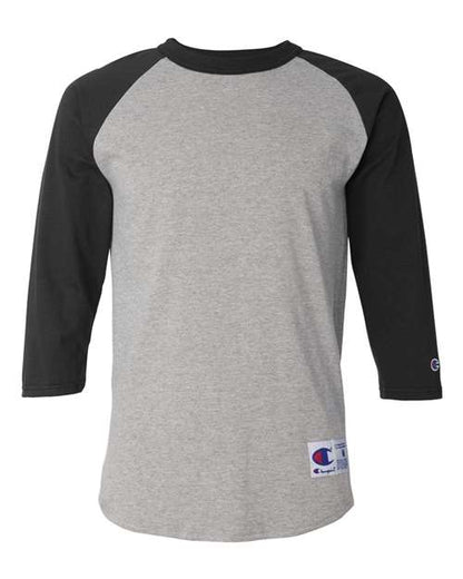 Champion. Three-Quarter Raglan Sleeve Baseball T-Shirt. T137