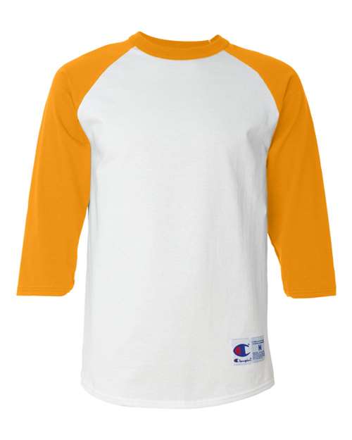 Champion. Three-Quarter Raglan Sleeve Baseball T-Shirt. T137