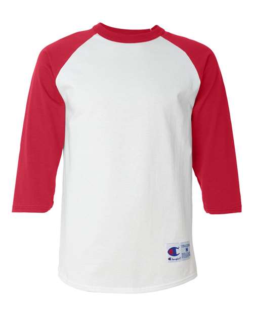 Champion. Three-Quarter Raglan Sleeve Baseball T-Shirt. T137