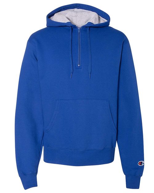 Champion. Cotton Max Hooded Quarter-Zip Sweatshirt. S185