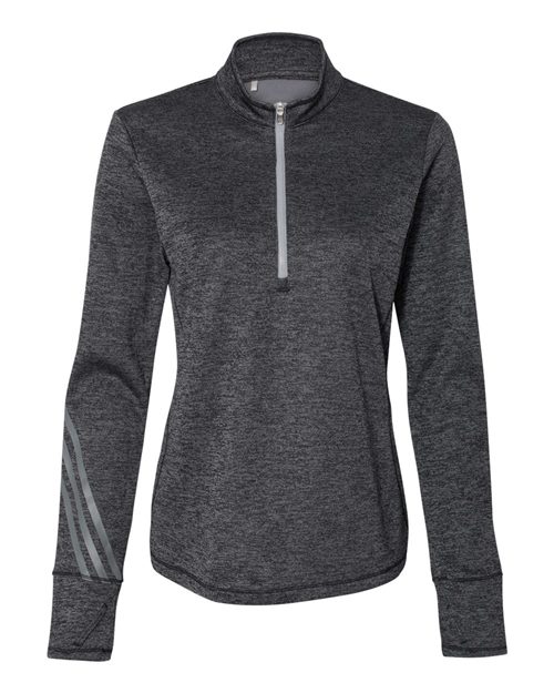 Adidas. Women's Brushed Terry Heathered Quarter-Zip Pullover. A285