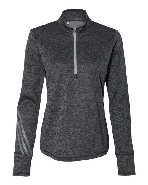 Adidas. Women's Brushed Terry Heathered Quarter-Zip Pullover. A285