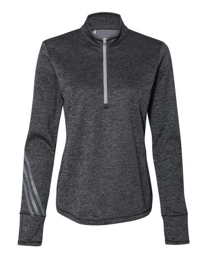 Adidas. Women's Brushed Terry Heathered Quarter-Zip Pullover. A285