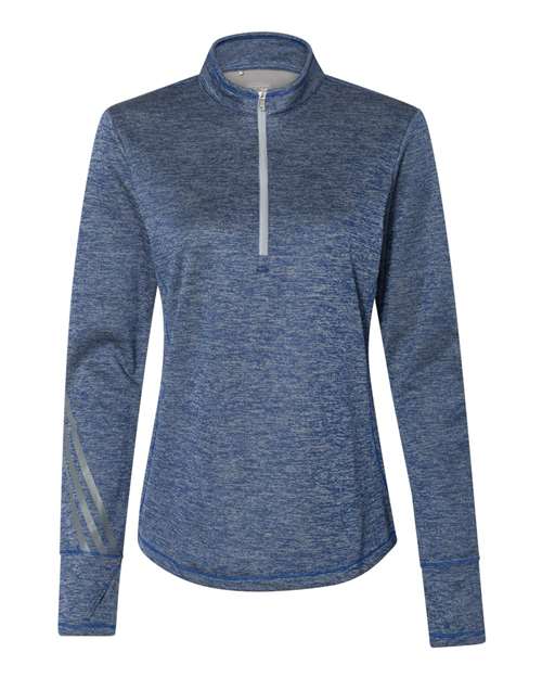 Adidas. Women's Brushed Terry Heathered Quarter-Zip Pullover. A285