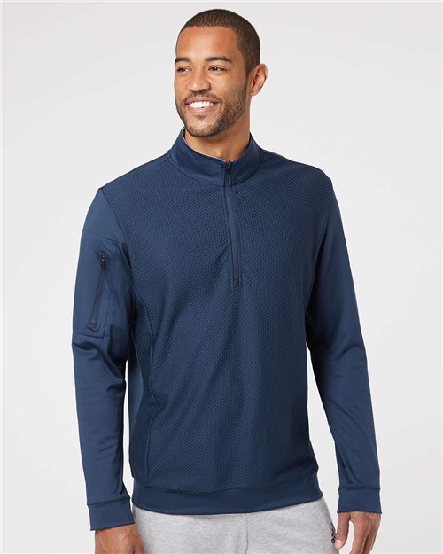 Adidas. Performance Textured Quarter-Zip Pullover. A295