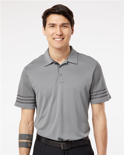 Adidas. Striped Sleeve Polo. A490
