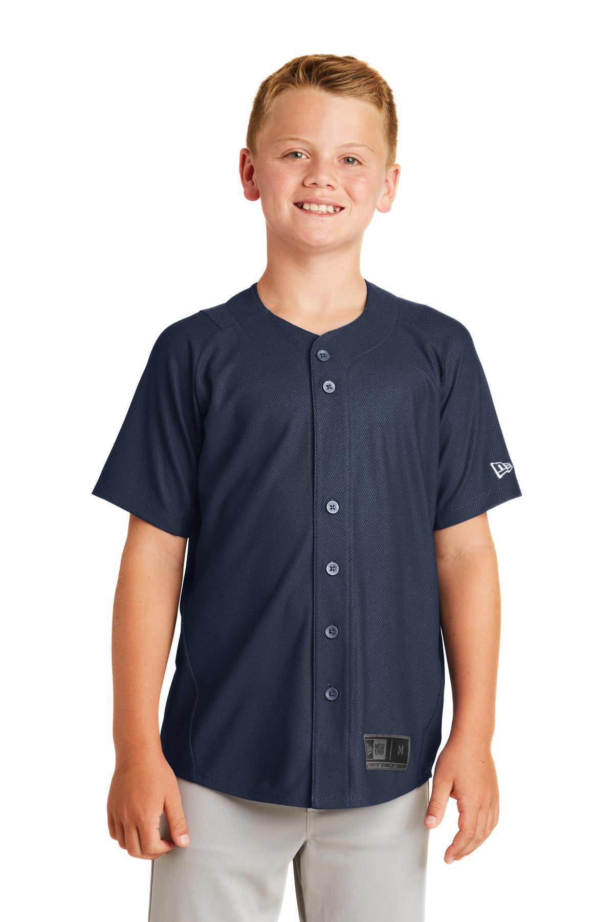 New Era  Youth Diamond Era Full-Button Jersey. YNEA220